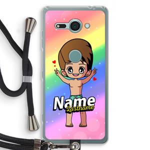 CaseCompany Chibi Maker man: Sony Xperia XZ2 Compact Transparant Hoesje met koord
