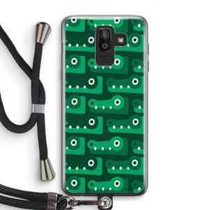 CaseCompany Crocs: Samsung Galaxy J8 (2018) Transparant Hoesje met koord