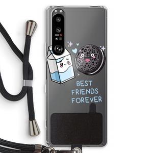 CaseCompany Best Friend Forever: Sony Xperia 1 III Transparant Hoesje met koord