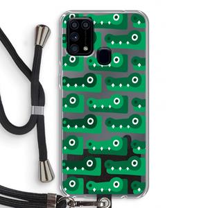 CaseCompany Crocs: Samsung Galaxy M31 Transparant Hoesje met koord
