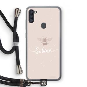 CaseCompany Be(e) kind: Samsung Galaxy A11 Transparant Hoesje met koord