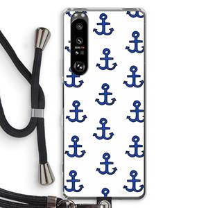 CaseCompany Ankers: Sony Xperia 1 III Transparant Hoesje met koord