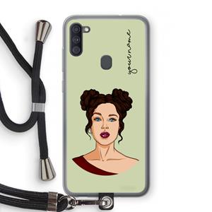 CaseCompany Pop-Art Creator: Samsung Galaxy A11 Transparant Hoesje met koord