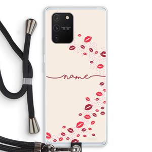 CaseCompany Kusjes: Samsung Galaxy S10 Lite Transparant Hoesje met koord
