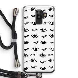CaseCompany Eye pattern #2: Samsung Galaxy J8 (2018) Transparant Hoesje met koord