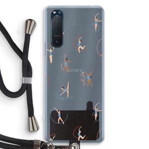CaseCompany Dancing #3: Sony Xperia 5 II Transparant Hoesje met koord