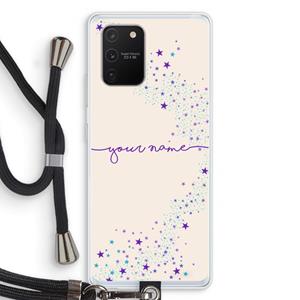 CaseCompany Sterren: Samsung Galaxy S10 Lite Transparant Hoesje met koord