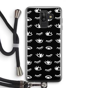 CaseCompany Eye pattern #3: Samsung Galaxy J8 (2018) Transparant Hoesje met koord