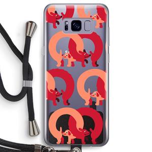 CaseCompany Dogs: Samsung Galaxy S8 Transparant Hoesje met koord