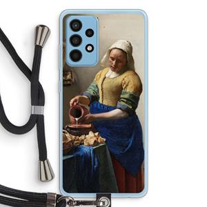 CaseCompany The Milkmaid: Samsung Galaxy A52 Transparant Hoesje met koord