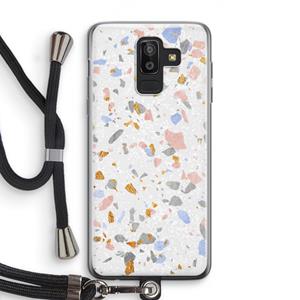 CaseCompany Terrazzo N°8: Samsung Galaxy J8 (2018) Transparant Hoesje met koord