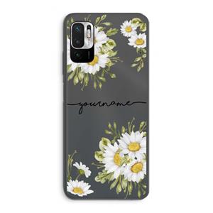 CaseCompany Daisies: Xiaomi Redmi Note 10 5G Transparant Hoesje