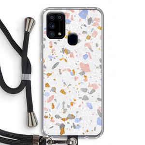 CaseCompany Terrazzo N°8: Samsung Galaxy M31 Transparant Hoesje met koord