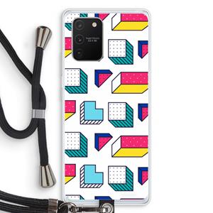 CaseCompany 8-bit N°7: Samsung Galaxy S10 Lite Transparant Hoesje met koord