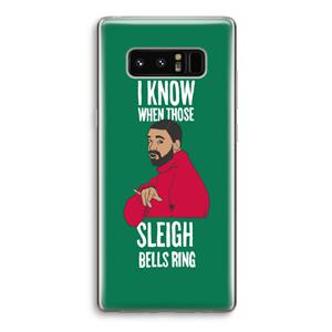 CaseCompany Sleigh Bells Ring: Samsung Galaxy Note 8 Transparant Hoesje