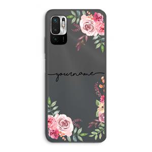 CaseCompany Rozen: Xiaomi Redmi Note 10 5G Transparant Hoesje