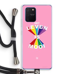 CaseCompany Het Leven Is Mooi: Samsung Galaxy Note 10 Lite Transparant Hoesje met koord