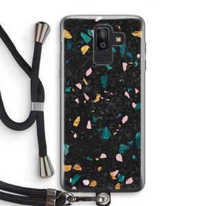 CaseCompany Terrazzo N°10: Samsung Galaxy J8 (2018) Transparant Hoesje met koord