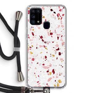 CaseCompany Terrazzo N°9: Samsung Galaxy M31 Transparant Hoesje met koord