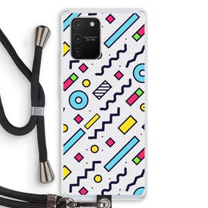 CaseCompany 8-bit N°8: Samsung Galaxy S10 Lite Transparant Hoesje met koord