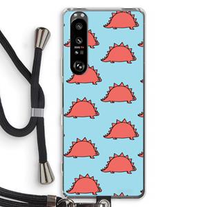 CaseCompany Dinosawrr: Sony Xperia 1 III Transparant Hoesje met koord