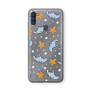 CaseCompany Manta: Samsung Galaxy A11 Transparant Hoesje