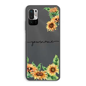 CaseCompany Zonnebloemen: Xiaomi Redmi Note 10 5G Transparant Hoesje