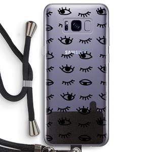 CaseCompany Eye pattern #2: Samsung Galaxy S8 Transparant Hoesje met koord