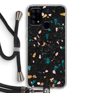 CaseCompany Terrazzo N°10: Samsung Galaxy M31 Transparant Hoesje met koord