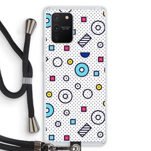 CaseCompany 8-bit N°9: Samsung Galaxy S10 Lite Transparant Hoesje met koord