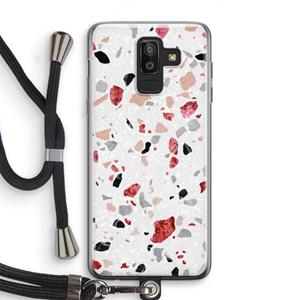CaseCompany Terrazzo N°12: Samsung Galaxy J8 (2018) Transparant Hoesje met koord