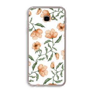 CaseCompany Peachy flowers: Samsung Galaxy J4 Plus Transparant Hoesje
