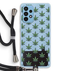 CaseCompany Weed: Samsung Galaxy A52 Transparant Hoesje met koord