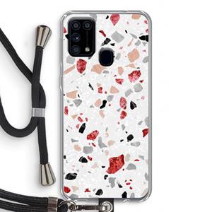 CaseCompany Terrazzo N°12: Samsung Galaxy M31 Transparant Hoesje met koord