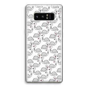 CaseCompany Zwanen: Samsung Galaxy Note 8 Transparant Hoesje