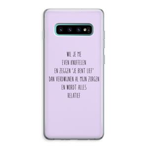 CaseCompany Relatief: Samsung Galaxy S10 Plus Transparant Hoesje
