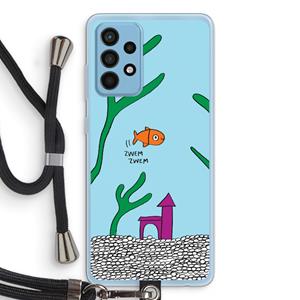 CaseCompany Aquarium: Samsung Galaxy A52 Transparant Hoesje met koord