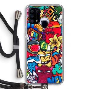 CaseCompany No Rules: Samsung Galaxy M31 Transparant Hoesje met koord