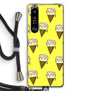 CaseCompany Isjes: Sony Xperia 1 III Transparant Hoesje met koord