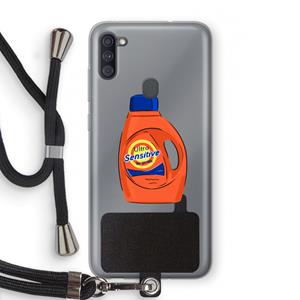 CaseCompany Ultra Sensitive: Samsung Galaxy A11 Transparant Hoesje met koord