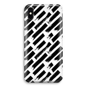 CaseCompany Zwarte vegen: iPhone X Volledig Geprint Hoesje