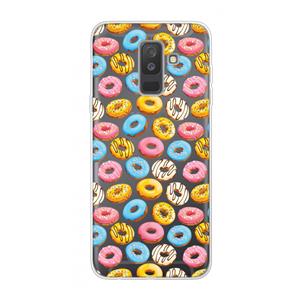 CaseCompany Pink donuts: Samsung Galaxy A6 Plus (2018) Transparant Hoesje