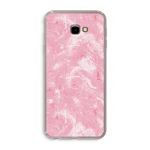 CaseCompany Abstract Painting Pink: Samsung Galaxy J4 Plus Transparant Hoesje