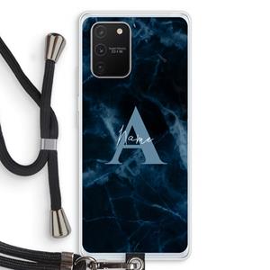 CaseCompany Midnight Marble: Samsung Galaxy S10 Lite Transparant Hoesje met koord