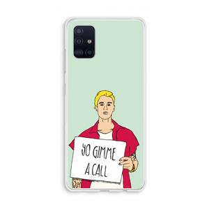 CaseCompany Gimme a call: Galaxy A51 4G Transparant Hoesje