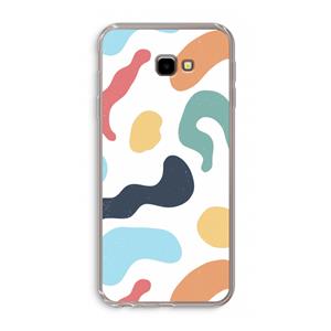 CaseCompany Memphis Shapes Blue: Samsung Galaxy J4 Plus Transparant Hoesje