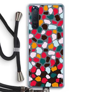 CaseCompany Colored Giraffe: Sony Xperia 5 II Transparant Hoesje met koord