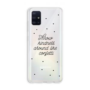 CaseCompany Confetti: Galaxy A51 4G Transparant Hoesje