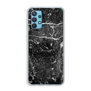 CaseCompany Zwart marmer: Samsung Galaxy A32 4G Transparant Hoesje
