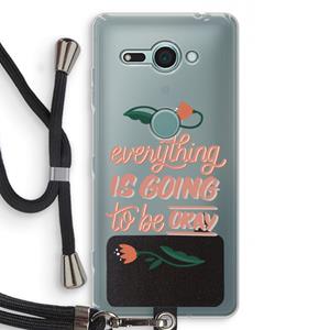 CaseCompany Optimistic flower girl: Sony Xperia XZ2 Compact Transparant Hoesje met koord